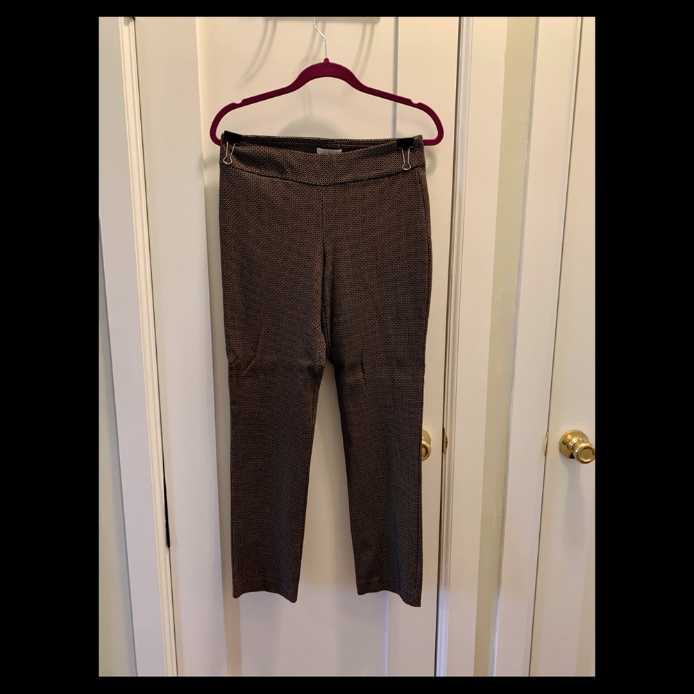 Dana buchman slacks black and gold detailing.